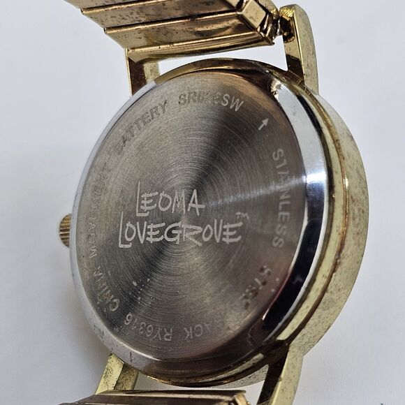 Leoma Lovegrove Women's Watch 34MM Butterfly Dial Gold Bracelet 6" New Battery - Picture 6 of 12